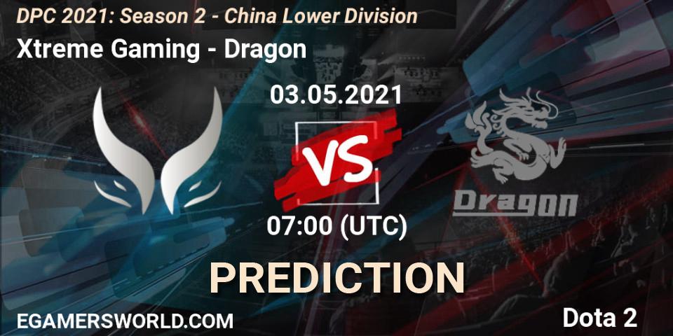 Pronósticos Xtreme Gaming - Dragon. 03.05.2021 at 06:56. DPC 2021: Season 2 - China Lower Division - Dota 2