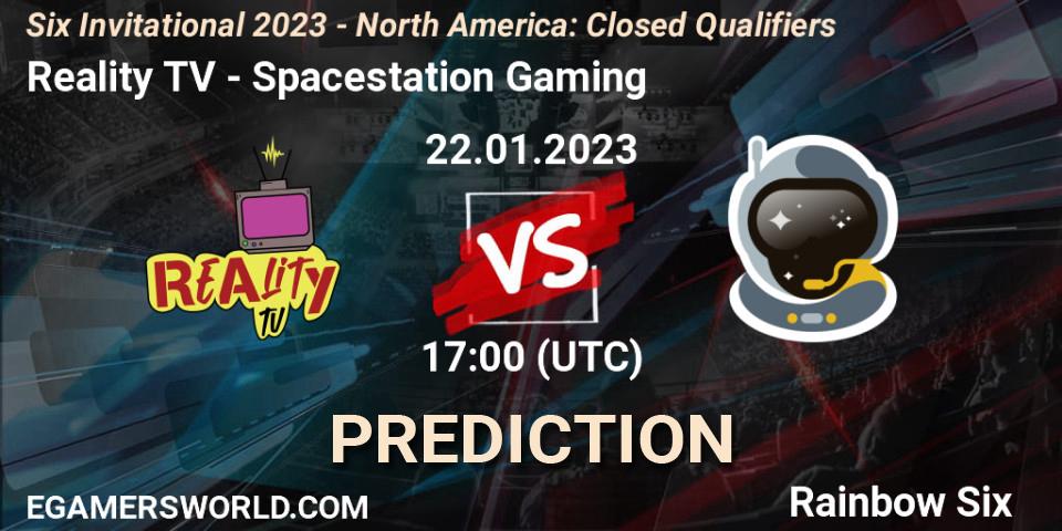 Pronósticos Reality TV - Spacestation Gaming. 22.01.2023 at 17:00. Six Invitational 2023 - North America: Closed Qualifiers - Rainbow Six