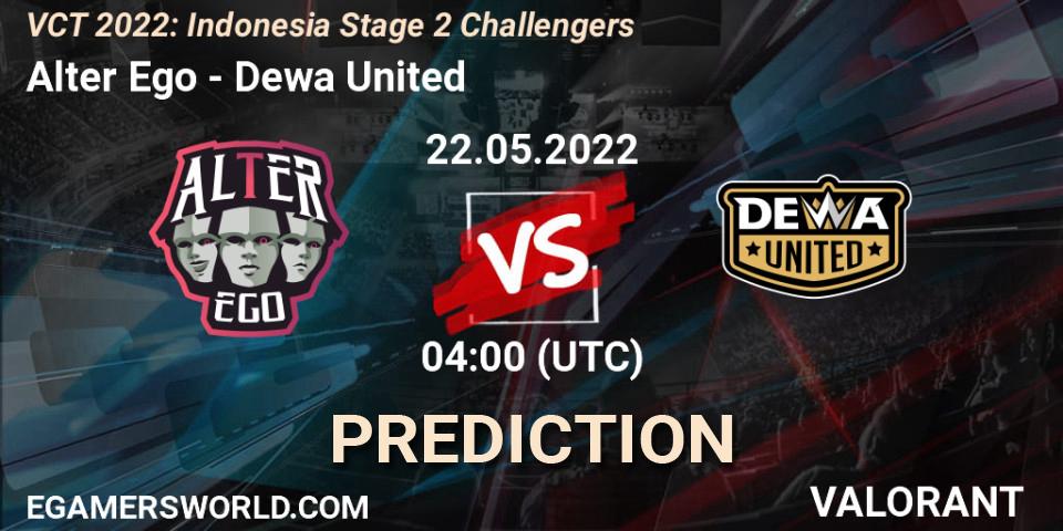 Pronósticos Alter Ego - Dewa United. 22.05.2022 at 04:00. VCT 2022: Indonesia Stage 2 Challengers - VALORANT
