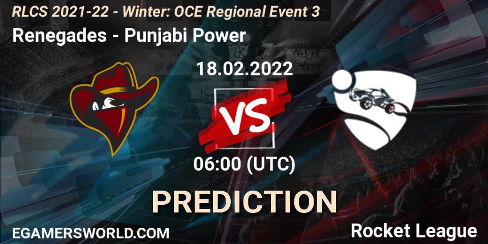 Pronósticos Renegades - The Kibbles. 18.02.2022 at 06:00. RLCS 2021-22 - Winter: OCE Regional Event 3 - Rocket League