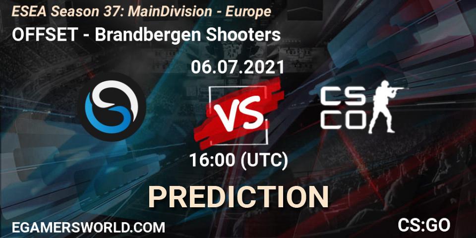 Pronósticos OFFSET - Brandbergen Shooters. 06.07.21. ESEA Season 37: Main Division - Europe - CS2 (CS:GO)
