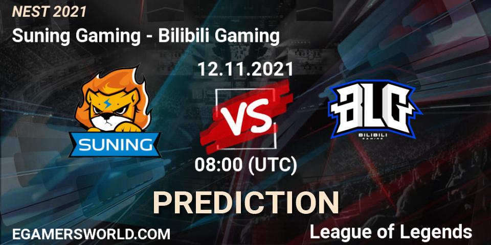 Pronósticos Bilibili Gaming - Suning Gaming. 15.11.21. NEST 2021 - LoL