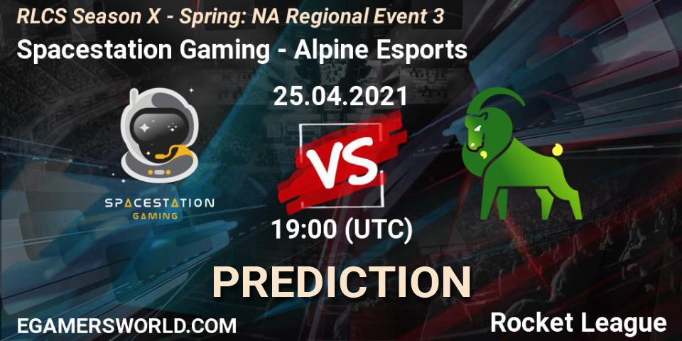 Pronósticos Spacestation Gaming - Alpine Esports. 25.04.2021 at 19:00. RLCS Season X - Spring: NA Regional Event 3 - Rocket League