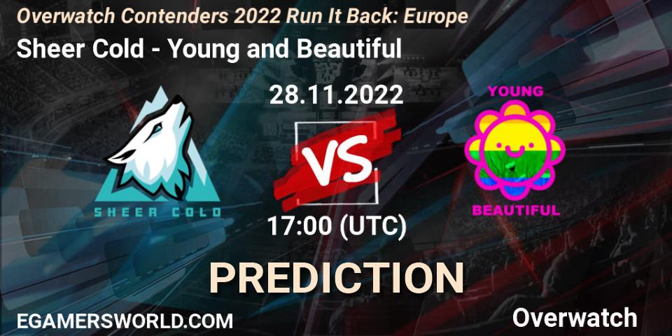 Pronósticos Sheer Cold - Young and Beautiful. 29.11.2022 at 20:00. Overwatch Contenders 2022 Run It Back: Europe - Overwatch