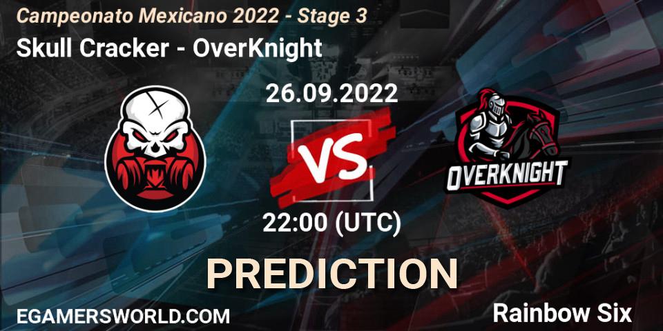 Pronósticos Skull Cracker - OverKnight. 26.09.2022 at 22:00. Campeonato Mexicano 2022 - Stage 3 - Rainbow Six
