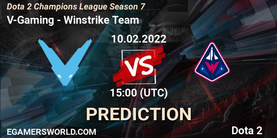 Pronósticos V-Gaming - Winstrike Team. 10.02.22. Dota 2 Champions League 2022 Season 7 - Dota 2