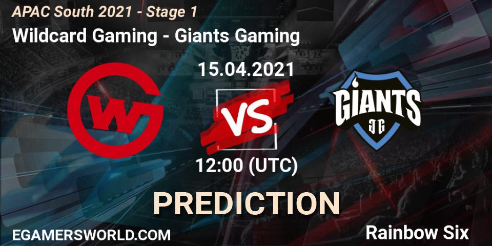 Pronósticos Wildcard Gaming - Giants Gaming. 15.04.21. APAC South 2021 - Stage 1 - Rainbow Six