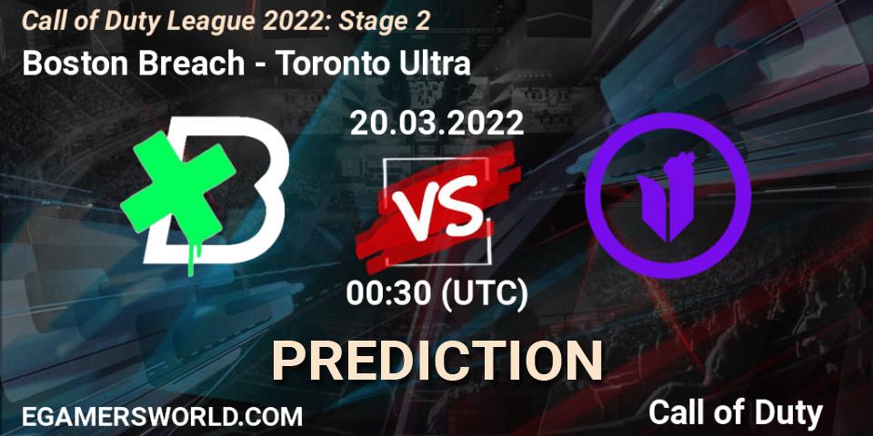 Pronósticos Boston Breach - Toronto Ultra. 19.03.22. Call of Duty League 2022: Stage 2 - Call of Duty