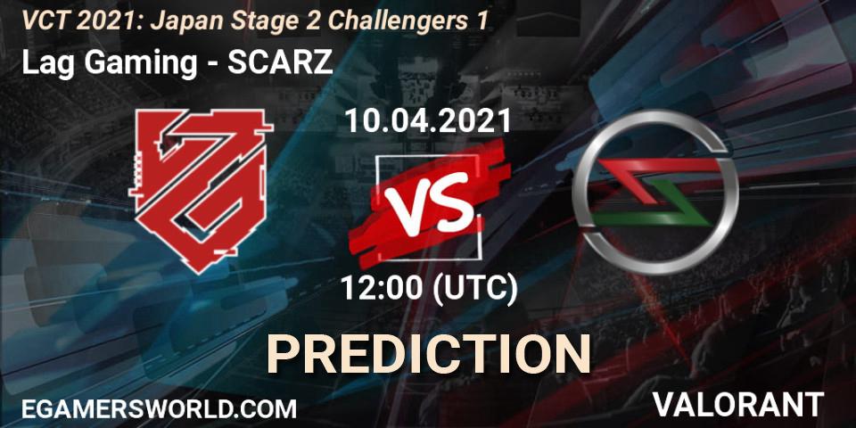 Pronósticos Lag Gaming - SCARZ. 10.04.2021 at 12:00. VCT 2021: Japan Stage 2 Challengers 1 - VALORANT