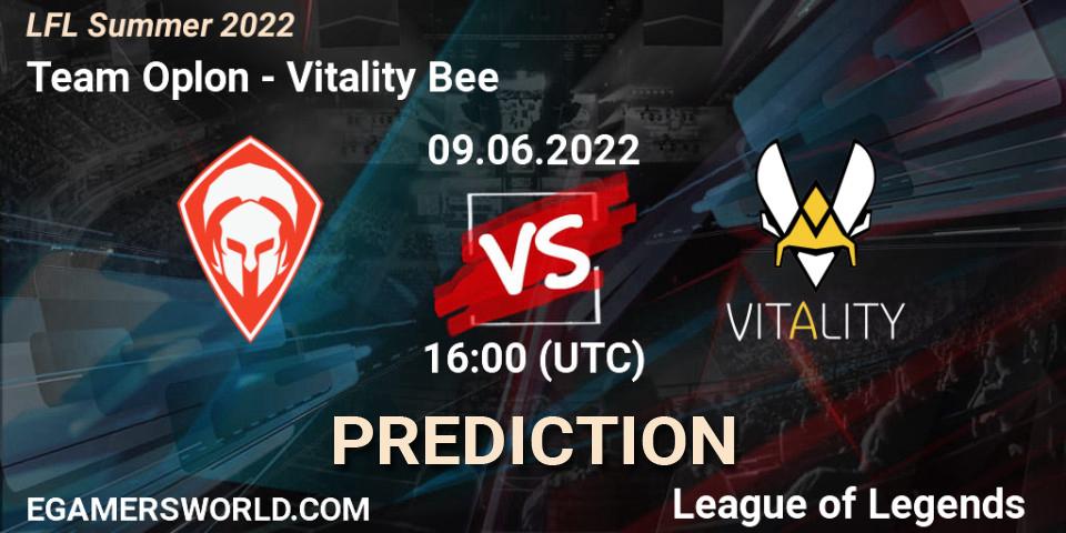 Pronósticos Team Oplon - Vitality Bee. 09.06.2022 at 16:00. LFL Summer 2022 - LoL