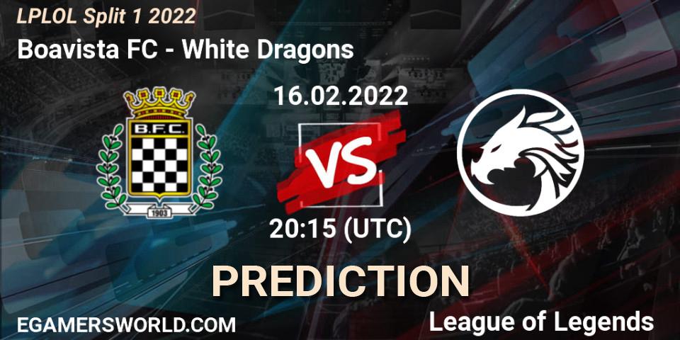 Pronósticos Boavista FC - White Dragons. 16.02.22. LPLOL Split 1 2022 - LoL