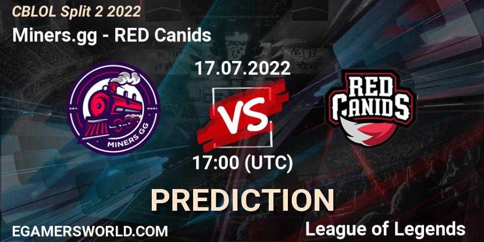 Pronósticos Miners.gg - RED Canids. 17.07.2022 at 17:00. CBLOL Split 2 2022 - LoL