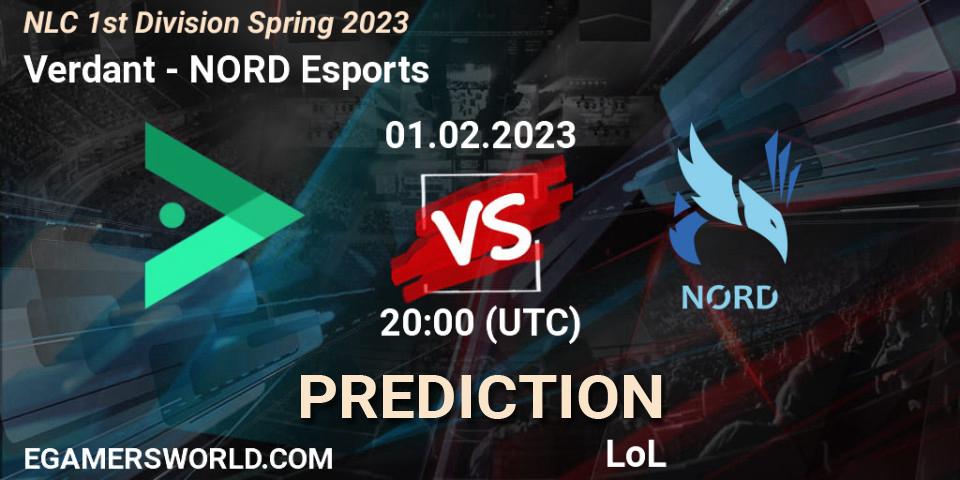 Pronósticos Verdant - NORD Esports. 01.02.23. NLC 1st Division Spring 2023 - LoL