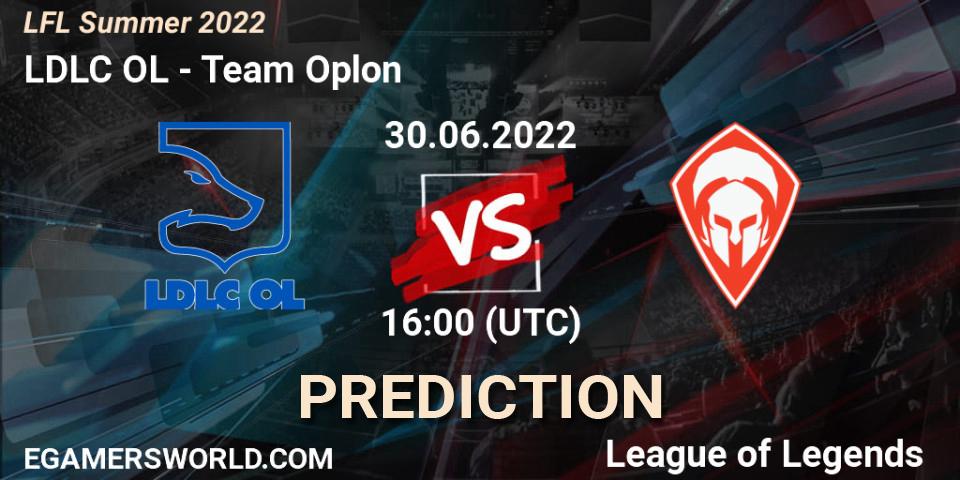 Pronósticos LDLC OL - Team Oplon. 30.06.2022 at 16:00. LFL Summer 2022 - LoL