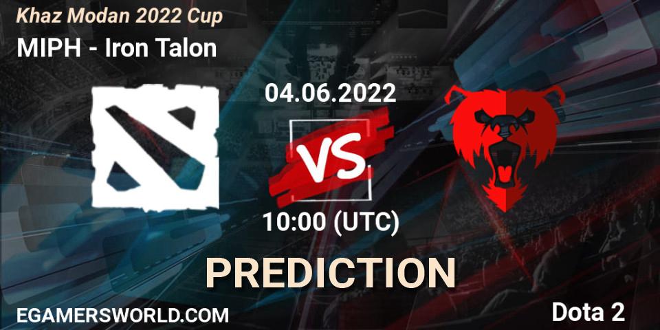 Pronósticos MIPH - Iron Talon. 04.06.2022 at 10:17. Khaz Modan 2022 Cup - Dota 2