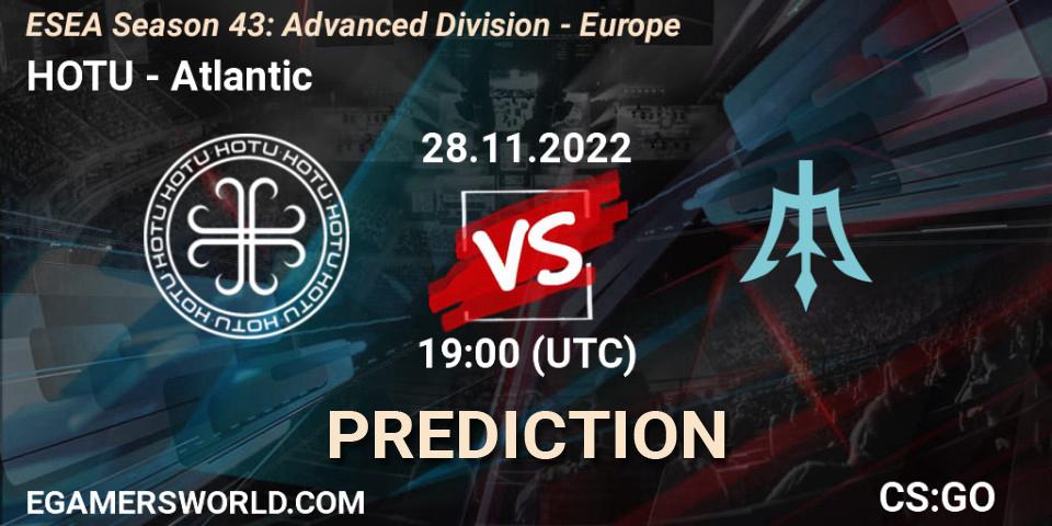 Pronósticos HOTU - Atlantic. 28.11.22. ESEA Season 43: Advanced Division - Europe - CS2 (CS:GO)