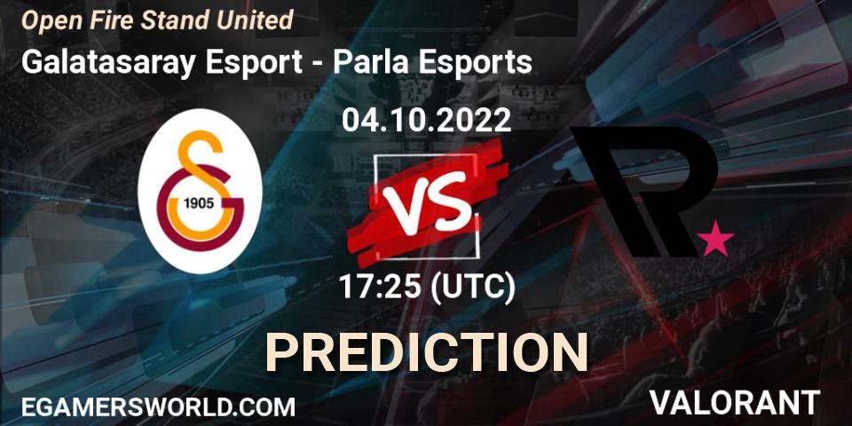 Pronósticos Galatasaray Esport - Parla Esports. 04.10.2022 at 17:25. Open Fire Stand United - VALORANT