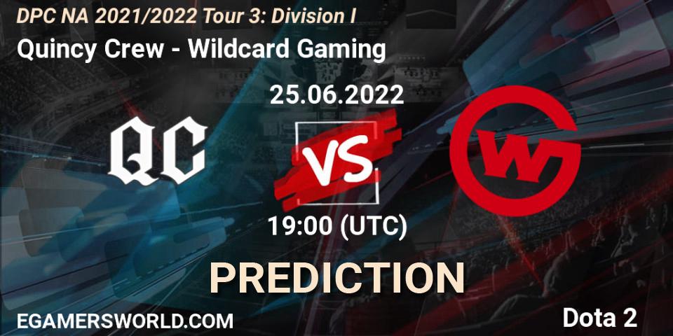 Pronósticos Quincy Crew - Wildcard Gaming. 25.06.22. DPC NA 2021/2022 Tour 3: Division I - Dota 2