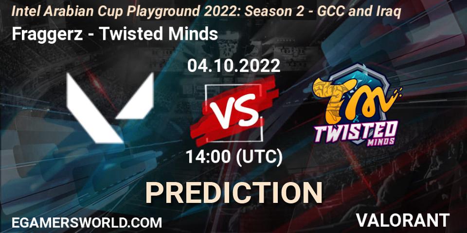 Pronósticos Fraggerz - Twisted Minds. 04.10.2022 at 14:00. Intel Arabian Cup Playground 2022: Season 2 - GCC and Iraq - VALORANT