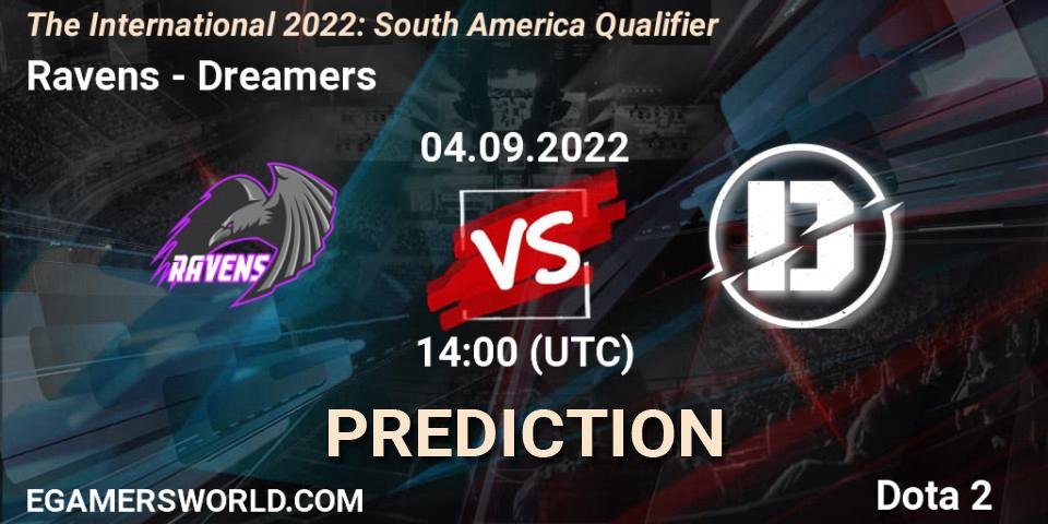 Pronósticos Ravens - Dreamers. 04.09.2022 at 14:21. The International 2022: South America Qualifier - Dota 2