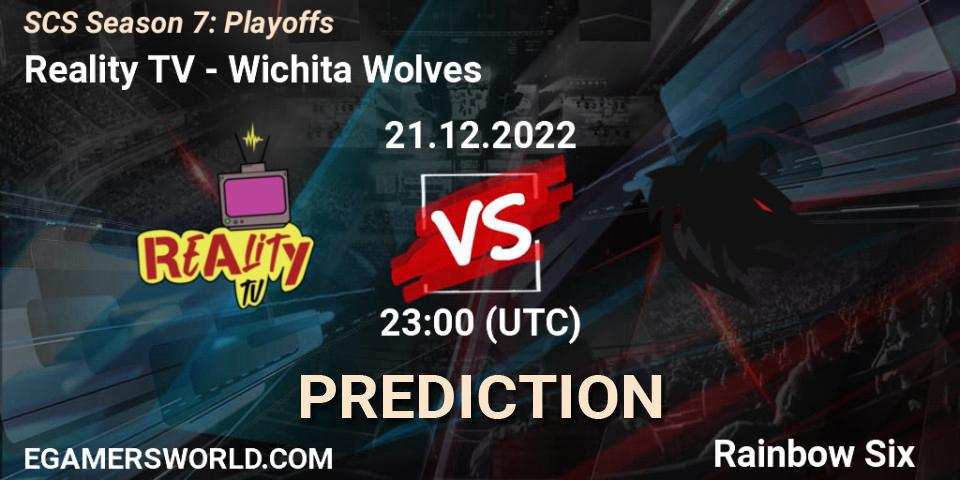 Pronósticos Reality TV - Wichita Wolves. 21.12.2022 at 23:00. SCS Season 7: Playoffs - Rainbow Six