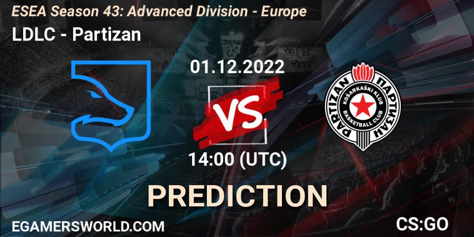 Pronósticos LDLC - Partizan. 01.12.22. ESEA Season 43: Advanced Division - Europe - CS2 (CS:GO)