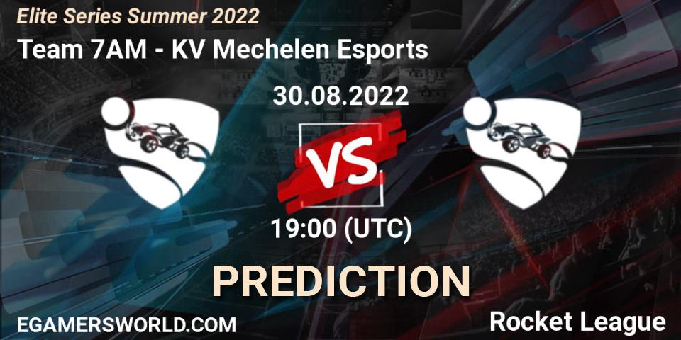 Pronósticos Team 7AM - KV Mechelen Esports. 30.08.2022 at 19:00. Elite Series Summer 2022 - Rocket League