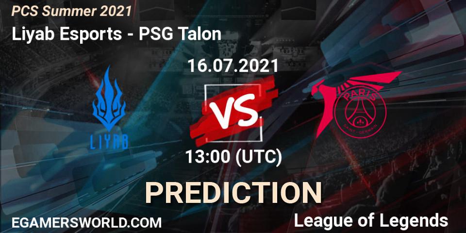 Pronósticos Liyab Esports - PSG Talon. 16.07.2021 at 13:00. PCS Summer 2021 - LoL