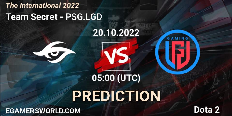 Pronósticos Team Secret - PSG.LGD. 20.10.22. The International 2022 - Dota 2
