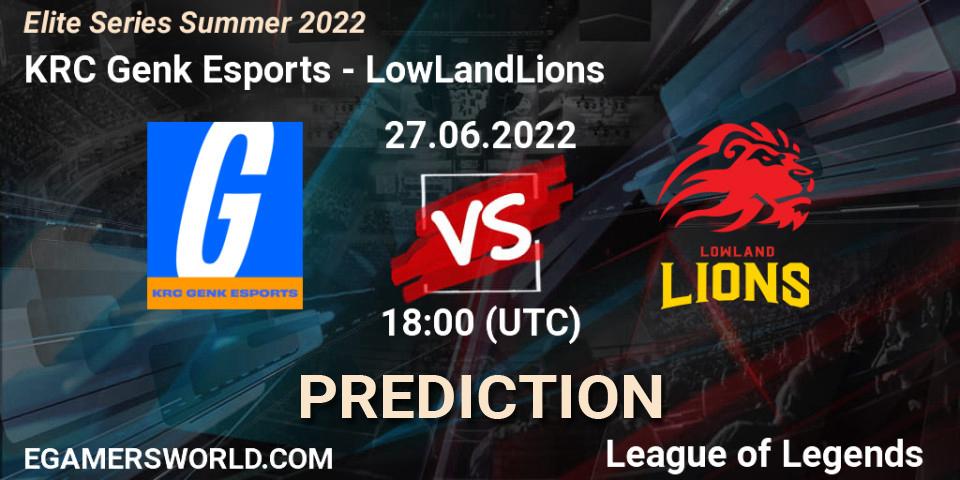 Pronósticos KRC Genk Esports - LowLandLions. 27.06.22. Elite Series Summer 2022 - LoL