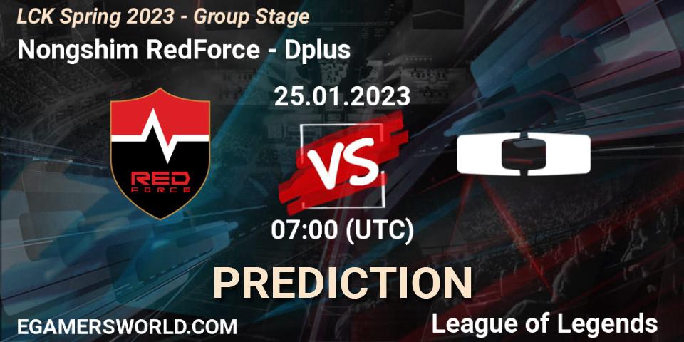 Pronósticos Nongshim RedForce - Dplus. 25.01.23. LCK Spring 2023 - Group Stage - LoL
