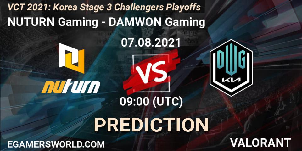 Pronósticos NUTURN Gaming - DAMWON Gaming. 07.08.2021 at 11:00. VCT 2021: Korea Stage 3 Challengers Playoffs - VALORANT