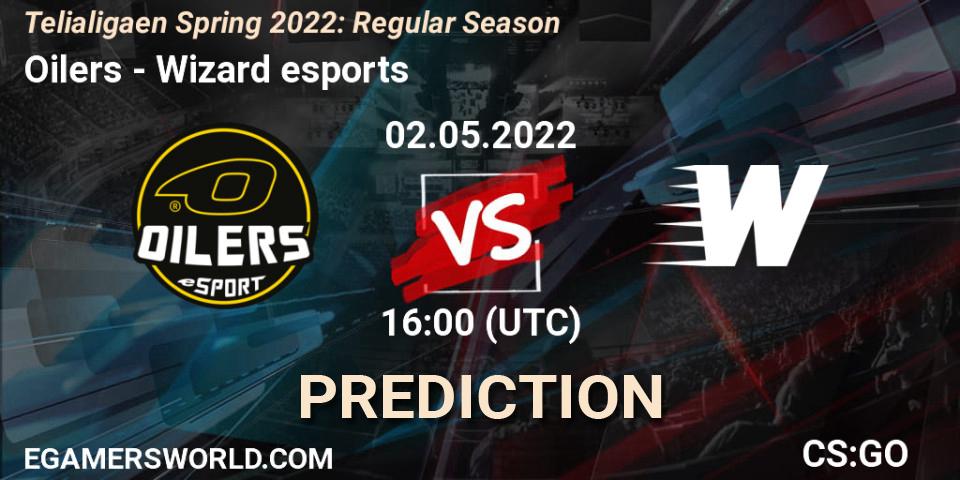 Pronósticos Oilers - Wizard esports. 02.05.2022 at 16:00. Telialigaen Spring 2022: Regular Season - Counter-Strike (CS2)