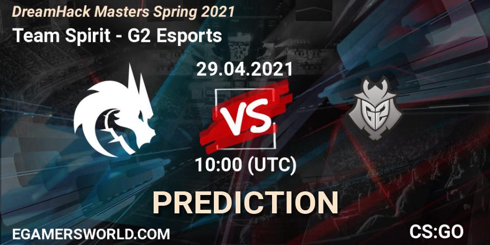 Pronósticos Team Spirit - G2 Esports. 29.04.2021 at 10:00. DreamHack Masters Spring 2021 - Counter-Strike (CS2)