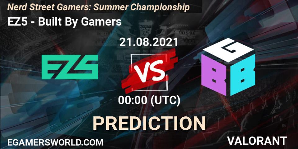 Pronósticos EZ5 - Built By Gamers. 21.08.2021 at 00:00. Nerd Street Gamers: Summer Championship - VALORANT