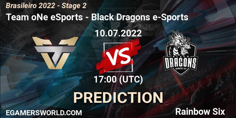 Pronósticos Team oNe eSports - Black Dragons e-Sports. 10.07.22. Brasileirão 2022 - Stage 2 - Rainbow Six