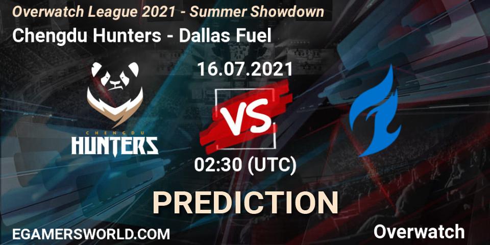 Pronósticos Chengdu Hunters - Dallas Fuel. 16.07.2021 at 01:00. Overwatch League 2021 - Summer Showdown - Overwatch