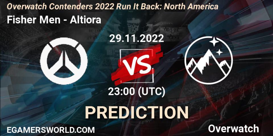 Pronósticos Fisher Men - Altiora. 08.12.2022 at 23:00. Overwatch Contenders 2022 Run It Back: North America - Overwatch