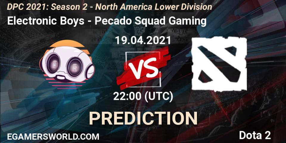 Pronósticos Electronic Boys - Pecado Squad Gaming. 19.04.21. DPC 2021: Season 2 - North America Lower Division - Dota 2