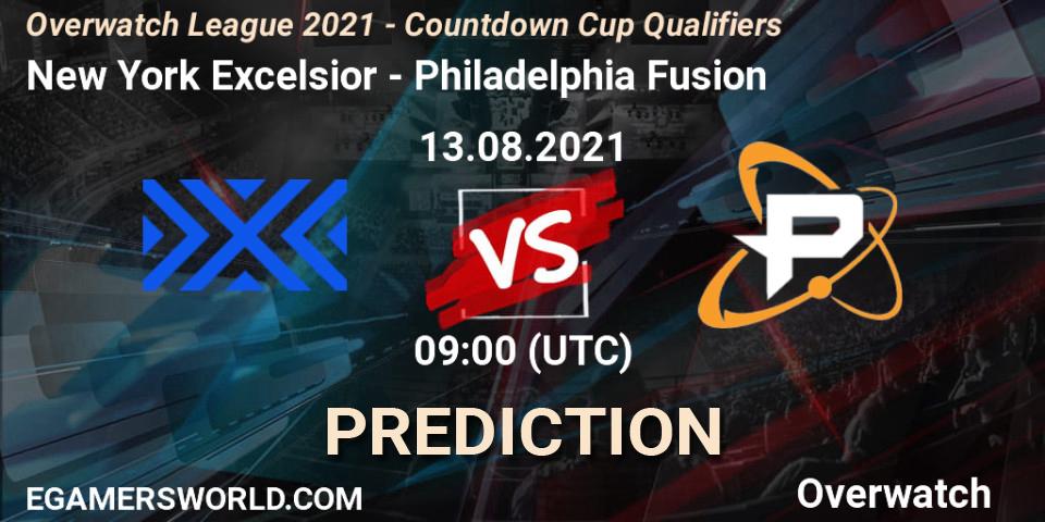 Pronósticos New York Excelsior - Philadelphia Fusion. 07.08.21. Overwatch League 2021 - Countdown Cup Qualifiers - Overwatch