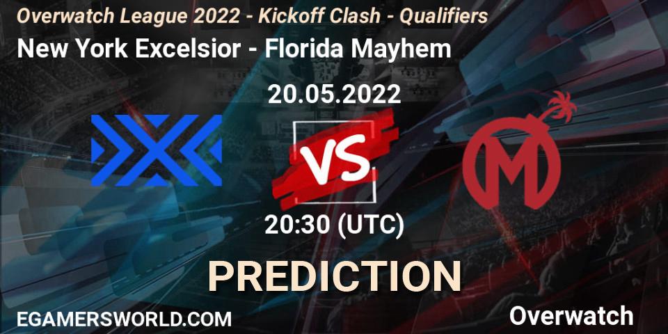 Pronósticos New York Excelsior - Florida Mayhem. 20.05.22. Overwatch League 2022 - Kickoff Clash - Qualifiers - Overwatch