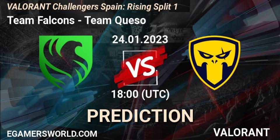 Pronósticos Falcons - Team Queso. 24.01.2023 at 18:00. VALORANT Challengers 2023 Spain: Rising Split 1 - VALORANT