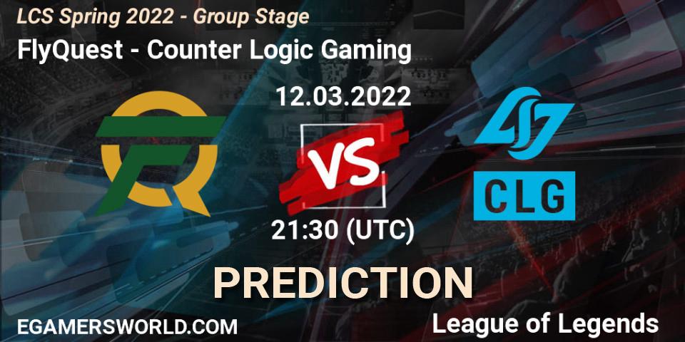 Pronósticos FlyQuest - Counter Logic Gaming. 12.03.22. LCS Spring 2022 - Group Stage - LoL