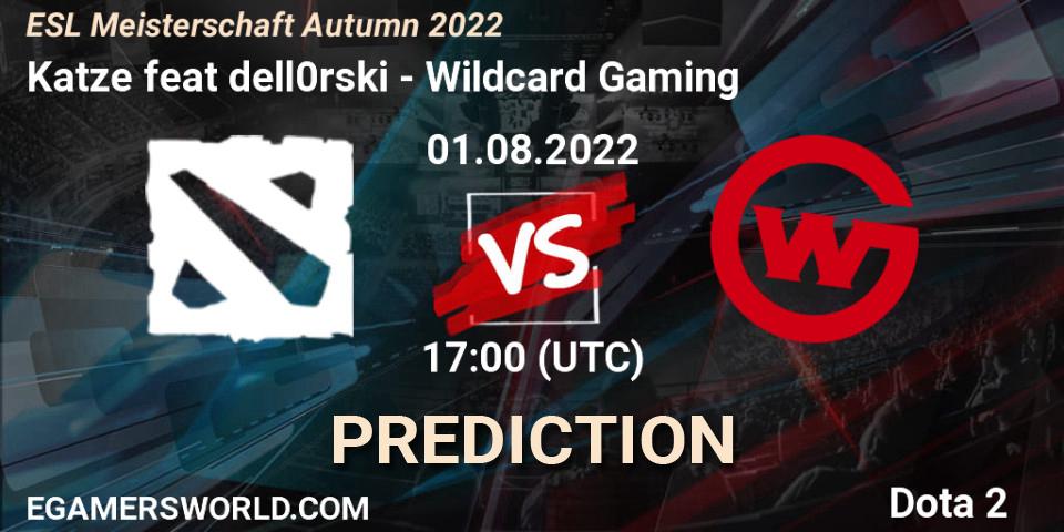 Pronósticos Katze feat dell0rski - Wildcard Gaming. 01.08.2022 at 17:05. ESL Meisterschaft Autumn 2022 - Dota 2