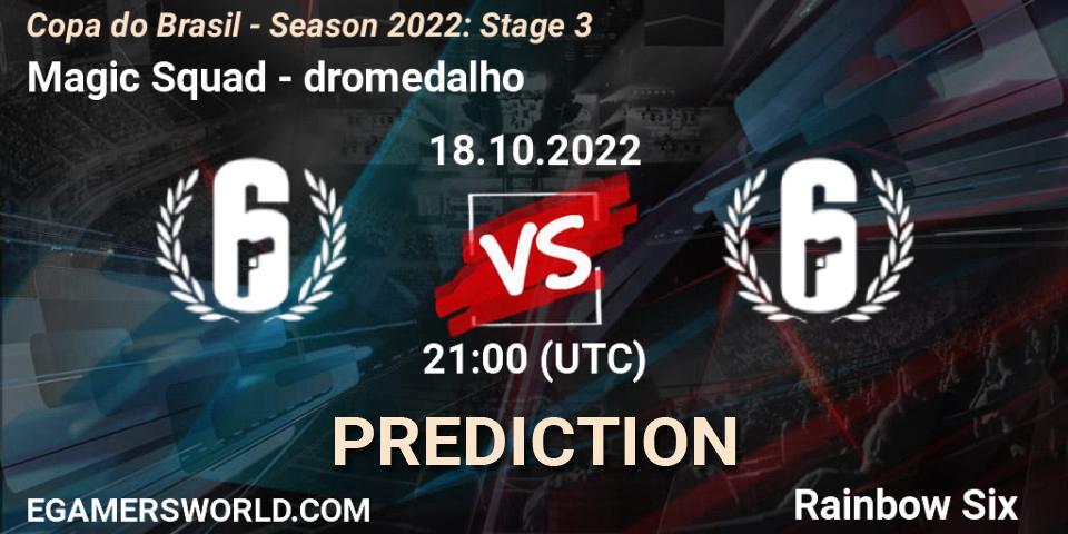 Pronósticos Magic Squad - dromedalho. 18.10.2022 at 21:00. Copa do Brasil - Season 2022: Stage 3 - Rainbow Six