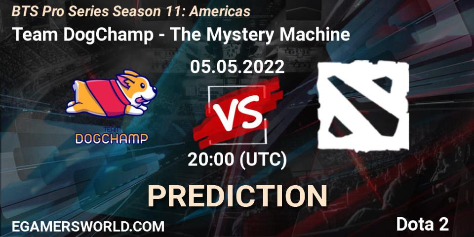Pronósticos Team DogChamp - The Mystery Machine. 05.05.2022 at 22:11. BTS Pro Series Season 11: Americas - Dota 2