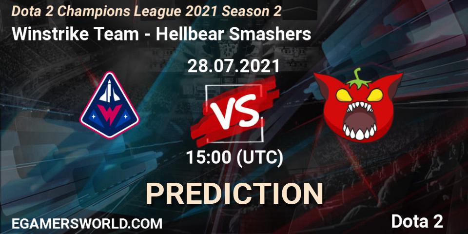 Pronósticos Winstrike Team - Hellbear Smashers. 28.07.2021 at 15:00. Dota 2 Champions League 2021 Season 2 - Dota 2