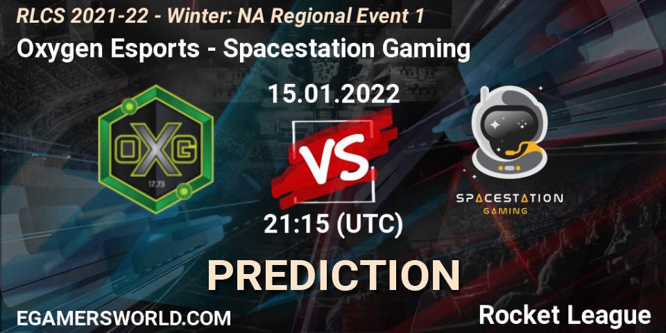 Pronósticos Oxygen Esports - Spacestation Gaming. 15.01.22. RLCS 2021-22 - Winter: NA Regional Event 1 - Rocket League