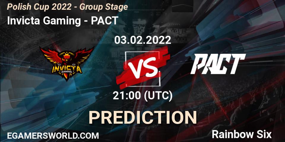 Pronósticos Invicta Gaming - PACT. 03.02.2022 at 21:00. Polish Cup 2022 - Group Stage - Rainbow Six