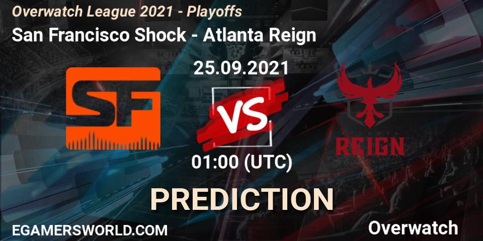 Pronósticos San Francisco Shock - Atlanta Reign. 25.09.2021 at 01:00. Overwatch League 2021 - Playoffs - Overwatch